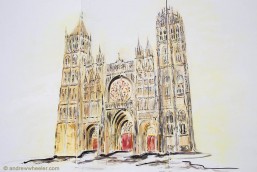 Titre: Performance sur le parvis de la cathédrale de Rouen. Auteur: 